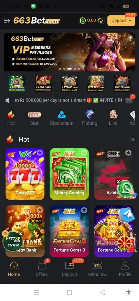 Hot Games of Bet663 App for Pakistani users 2026