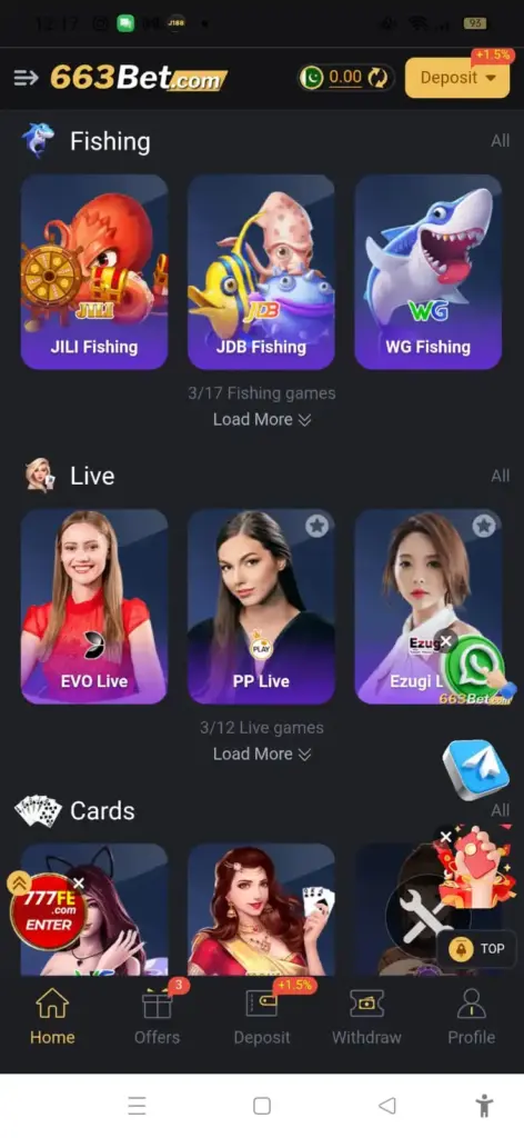 663BET App Fishing Games