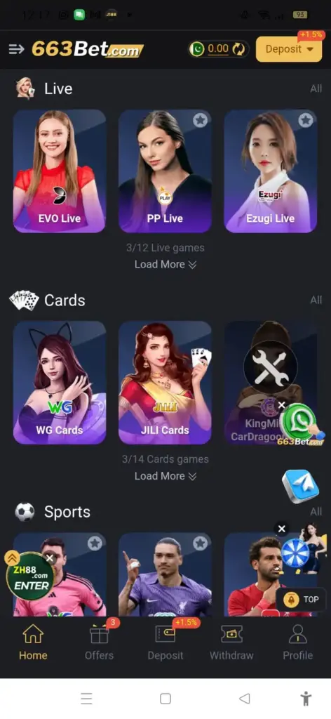 663BET App Live Games, bingo
