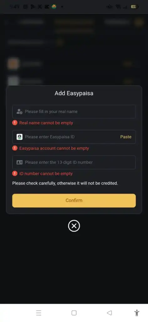 To deposit on 663BET-Wallet-Account-Binding-with-the-app