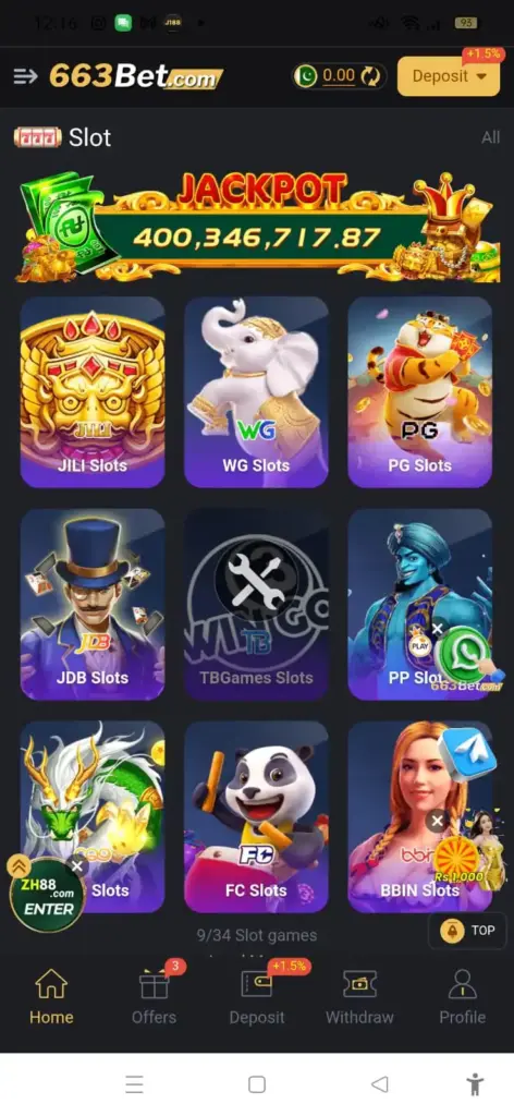 Slot Games of 663BET APK